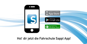 Fahrschule Sappl App - Google, App Store und Windows Store